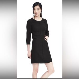 Banana Republic Black Long Sleeve Dress